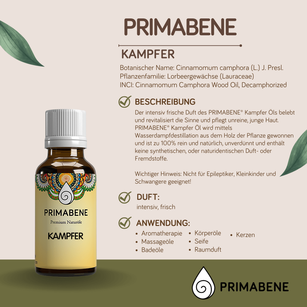 Bild von Kampfer , 100% rein ätherisches Öl